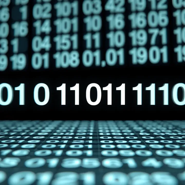 Visual representation of dividing a decimal number by two repeatedly to obtain binary digits