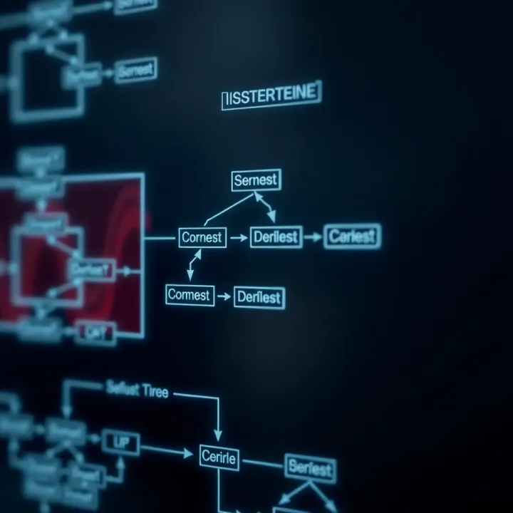 Flowchart depicting insertion, deletion, and traversal operations in a binary search tree