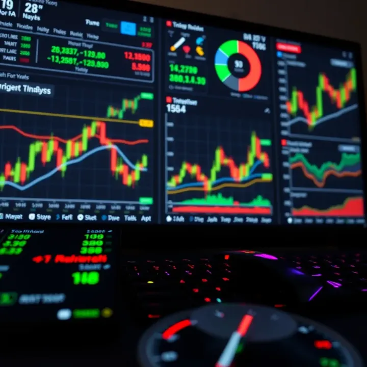 Dashboard showing technical analysis indicators and trading tools used for intraday decisions