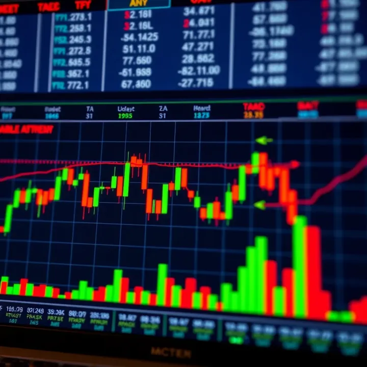 Chart displaying various main candlestick patterns used for market trend analysis
