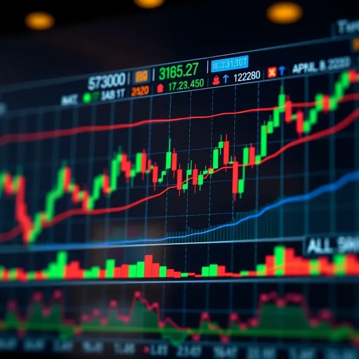 Chart illustrating common bullish and bearish market patterns with trend lines