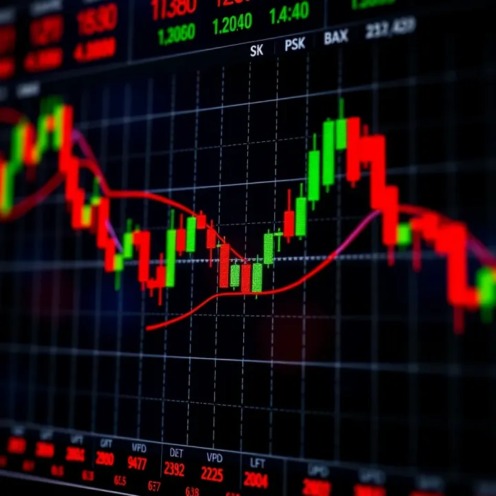 Graphic showing bearish candlestick formations used to predict market declines