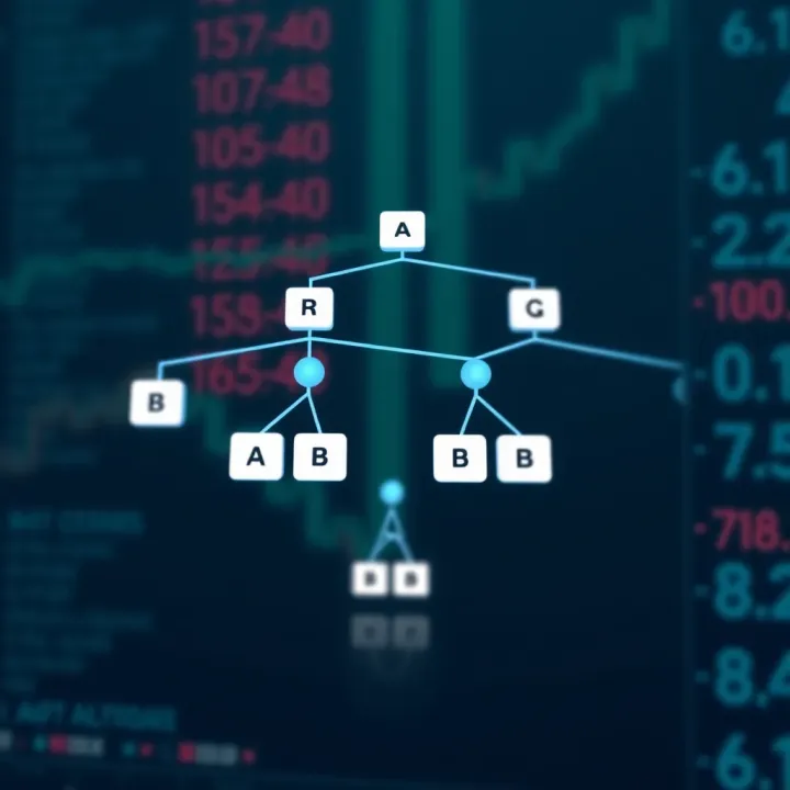 Diagram illustrating the structure of an optimal binary search tree with nodes and their associated weights