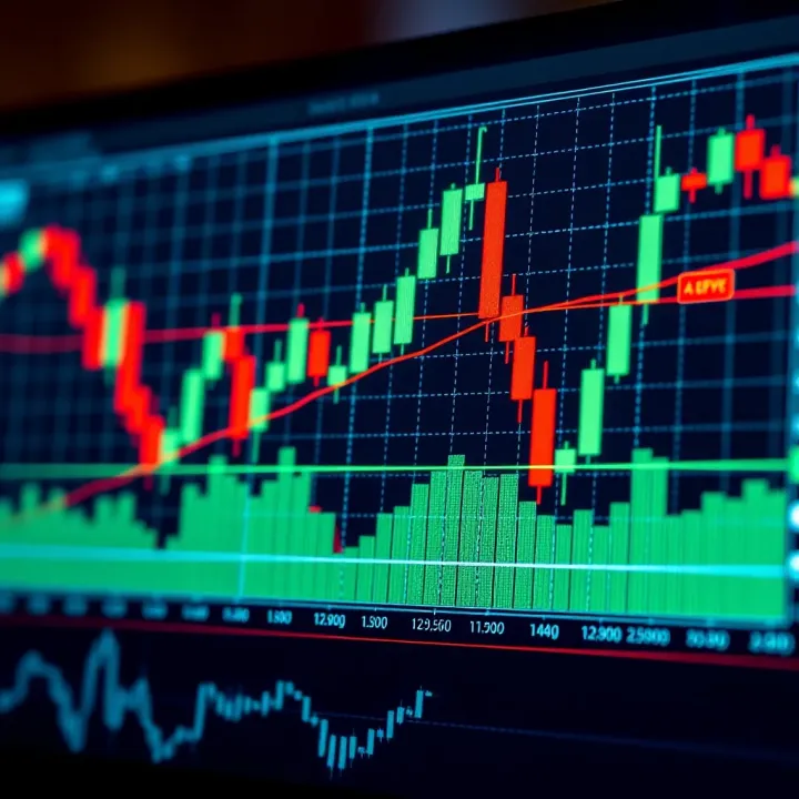 Diagram illustrating common bullish and bearish candlestick patterns on a trading chart