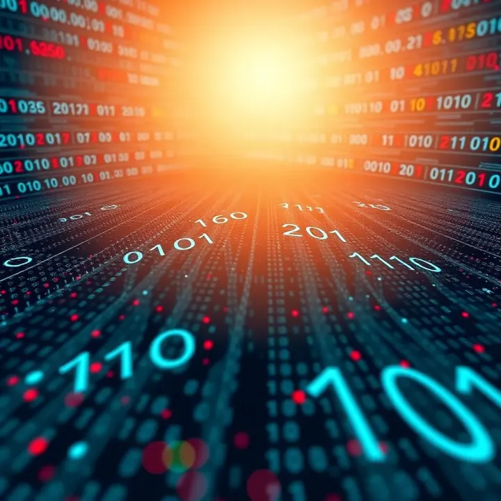 Illustration of binary arithmetic operations and data storage in computer memory systems