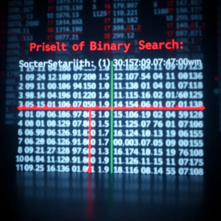 Binary Search Algorithm Visualization on Sorted Array Diagram illustrating the binary search algorithm narrowing down search range on sorted array