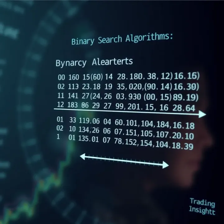 Chart showing binary search dividing a sorted array to locate target efficiently