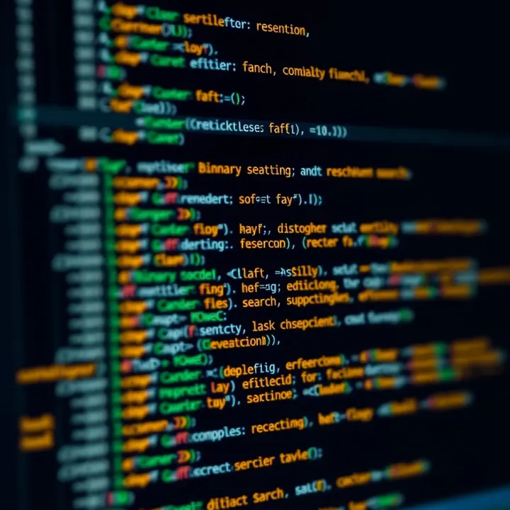 C code snippet demonstrating binary search function with comments explaining each part of the algorithm