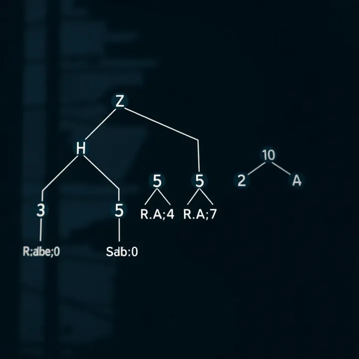 Diagram showing a binary search tree with nodes organized to illustrate left and right child relationships