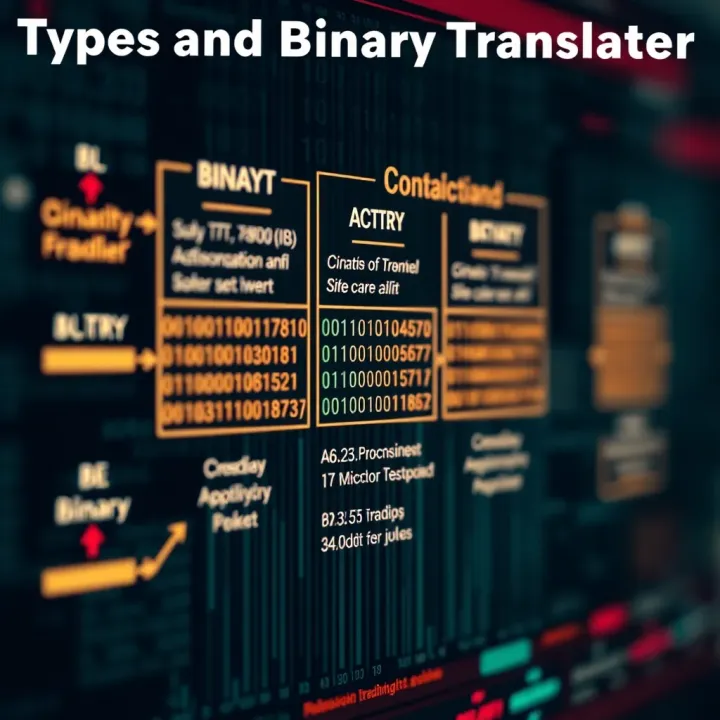 Visual representation showing different types of binary translators and their specific applications in computing