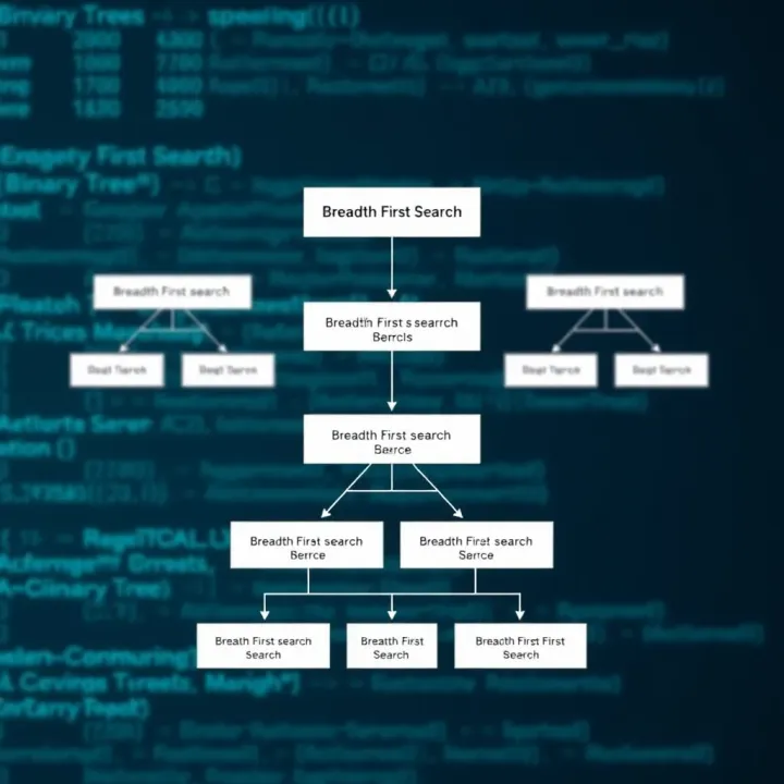 Flowchart illustrating the algorithmic steps to implement breadth first search in binary trees