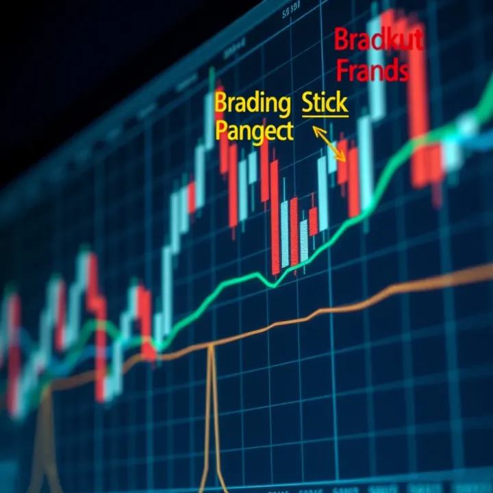 Breakout Candlestick Patterns Highlighted on Price Chart Chart displaying various breakout candlestick patterns around key resistance and support zones