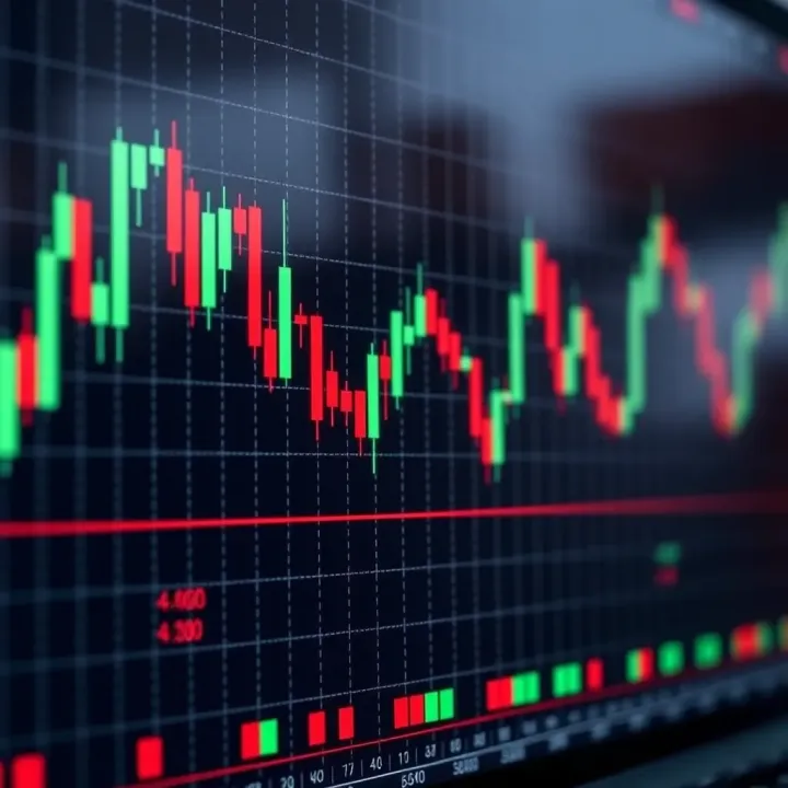 Chart displaying various candlestick patterns used in financial trading