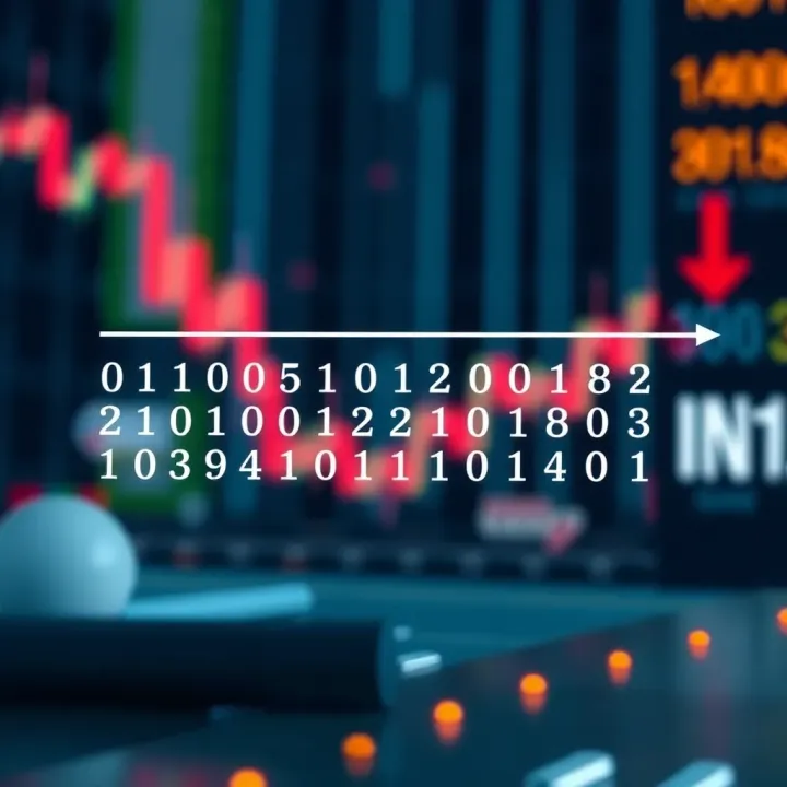 Visual diagram illustrating the conversion from decimal numerals to binary code with labeled bits