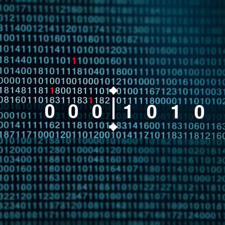 Diagram illustrating the transformation of grey code sequence to binary code with arrows indicating bitwise operations