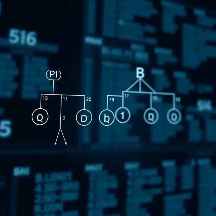 Diagram showing a binary tree with nodes connected illustrating different levels