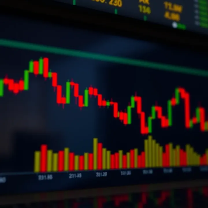 Bearish candlestick pattern signaling potential downward movement
