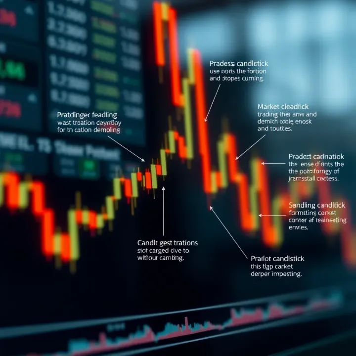 Illustration showing common candlestick formations with explanations of their significance in trading decisions