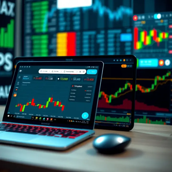 Dashboard of a mock trading app highlighting learning tools and market simulation features