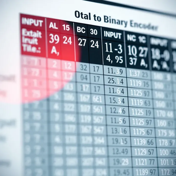 Octal to Binary Encoder Truth Table Explained Detailed octal to binary encoder truth table showcasing input and output relationships