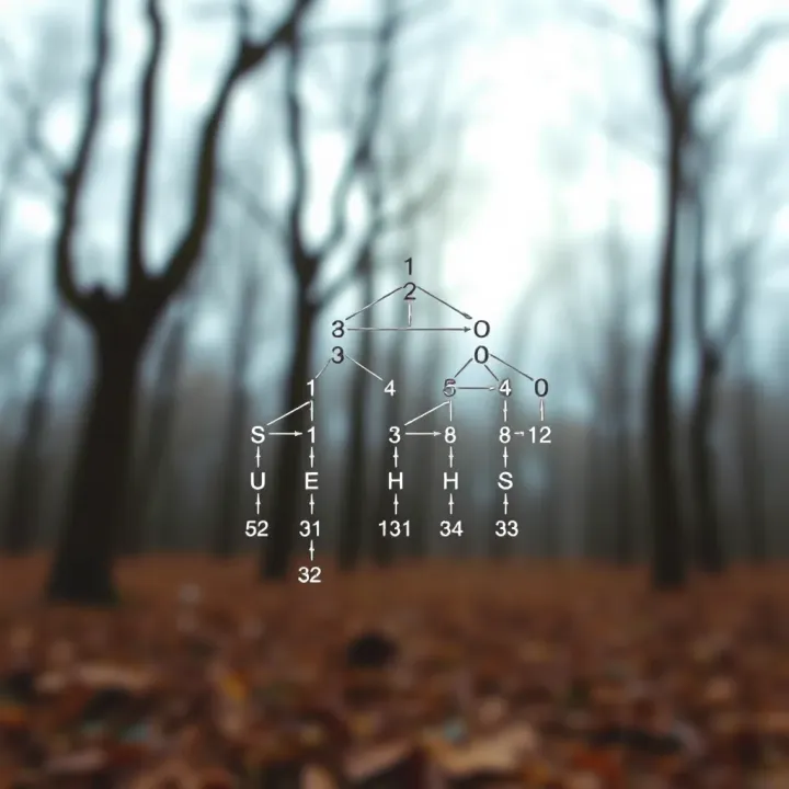 Diagram illustrating the structure of a binary search tree with nodes arranged to show optimal search paths